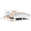 vidaXL Bed Frame with Drawers without Mattress White 160x200 cm