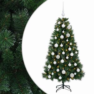vidaXL Artificial Christmas Tree with Bauble 120 cm 150 LEDs
