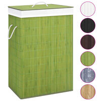 vidaXL Bamboo Laundry Basket Green 72 L