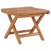 vidaXL Folding Footrest 46,5x49x41,5 cm Solid Teak Wood