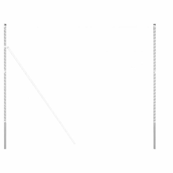 vidaXL Fence Posts 2 pcs Silver Powder-coated steel