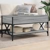 vidaXL Coffee Table Grey Sonoma 100x50x50 cm Engineered Wood and Metal