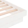 vidaXL Bed Frame without Mattress White Solid Wood King Size