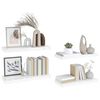 vidaXL Floating Wall Shelves 4 pcs High Gloss White 60x23.5x3.8 cm MDF