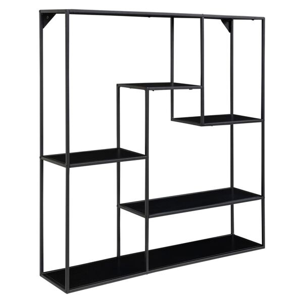House Nordic Wall Shelf Avery 85x18x85 cm Black
