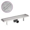 vidaXL Linear Shower Drain 530x140 mm Stainless Steel