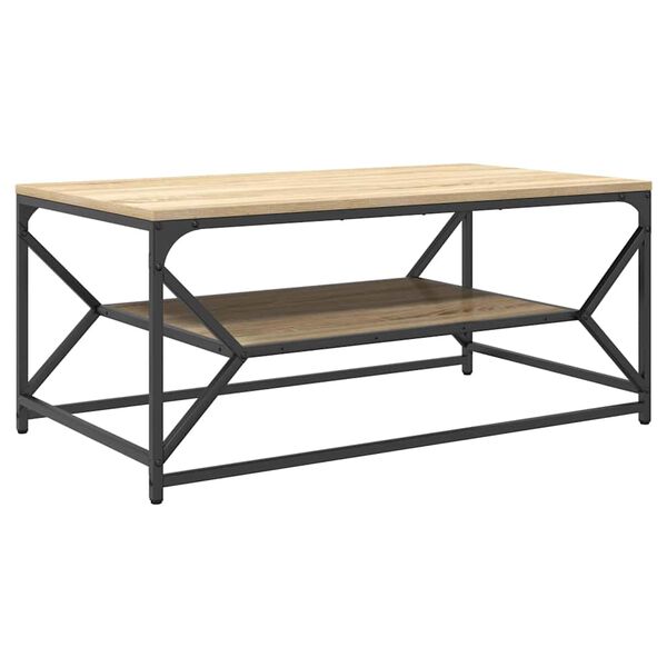 vidaXL Coffee Table Sonoma Oak 90 x 50 x 40 cm