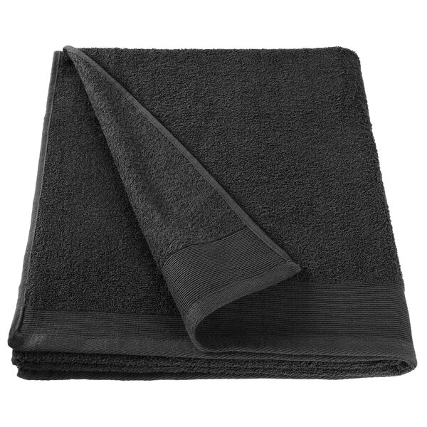 vidaXL Bath Towel Set 2 pcs Cotton 450 gsm 100x150 cm Black