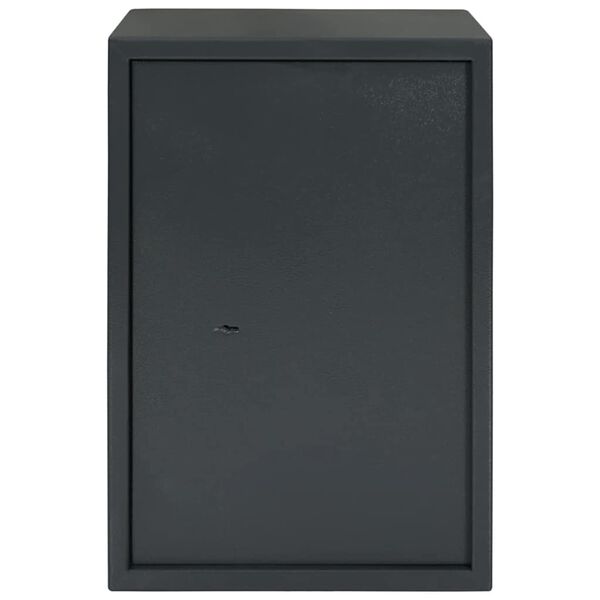 vidaXL Safe Box with Lock Dark grey 35 x 31 x 50 cm Steel