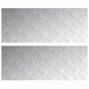 vidaXL Stair Tread Rectangular 2 pcs Silver 100 x 40 cm Aluminium