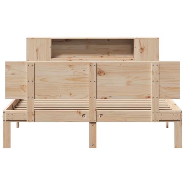 vidaXL Bookcase Bed without Mattress 140x200cm Solid Wood Pine