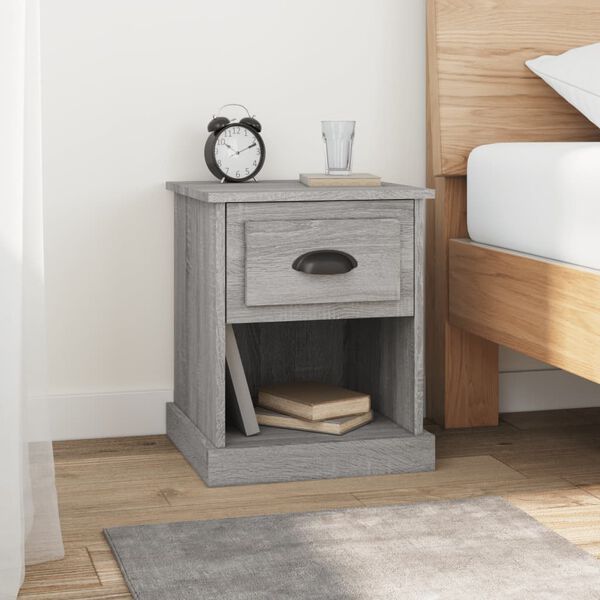 vidaXL Bedside Cabinets 2 pcs Grey Sonoma 39x39x47.5 cm Engineered Wood