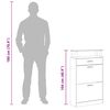vidaXL Shoe Cabinet Grey Sonoma 63x24x104 cm Engineered Wood