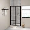 vidaXL Shower Doors Tempered Glass 100x178 cm Black