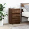 vidaXL Bedside Cabinet with 3 Drawers Brown Oak 39x35x65 cm