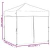 vidaXL Folding Party Tent with Sidewalls Black 2x2 m