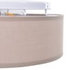 vidaXL Ceiling Lamp with Spotlights Taupe 38 x 38 x 13.5 cm Fabric