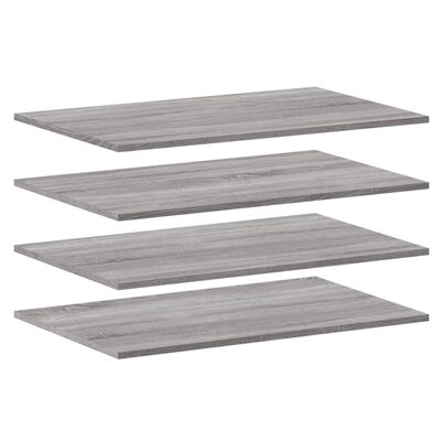 vidaXL Wall Shelves 4 pcs Grey Sonoma 80x50x1.5 cm Engineered Wood