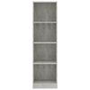 vidaXL 4-Tier Book Cabinet Concrete Grey 40x24x142 cm Engineered Wood