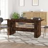 vidaXL Dining Table Smoked Oak 180x90x76 cm Engineered Wood