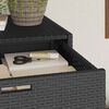 vidaXL Garden Storage Cabinet Black 105x55x113 cm Poly Rattan