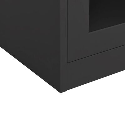 vidaXL Office Cabinet with Planter Box Anthracite 90x40x128 cm Steel