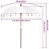 vidaXL Balinese Parasol Cream 215 x 215 x 260 cm Cotton and solid wood