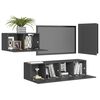 vidaXL 4 Piece TV Cabinet Set Grey Engineered Wood