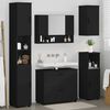 vidaXL Bathroom Furniture Set 5 pcs Black Engineered Wood and Metal