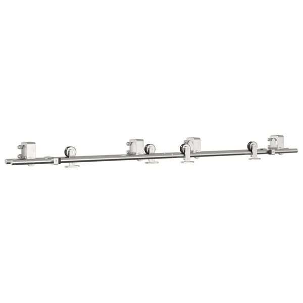 vidaXL Sliding Door Hardware Kit 183 cm Stainless Steel Silver