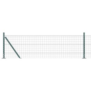 vidaXL Euro Fence with Concrete Base 10 x 0.6 m PVC-Coated Steel Green