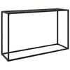vidaXL Console Table Black 120x35x75 cm Tempered Glass