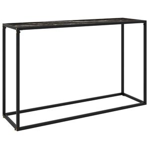 vidaXL Console Table Black 120x35x75 cm Tempered Glass