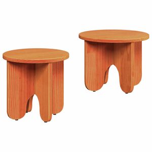 vidaXL Coffee Table 2 pcs Wax Brown 39.5 x 39.5 x 30 cm