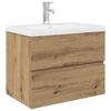 vidaXL Sink Cabinet with Built-in Basin and Faucet Artisan Oak