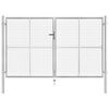 vidaXL Garden Gate Galvanised Steel 306x150 cm Silver