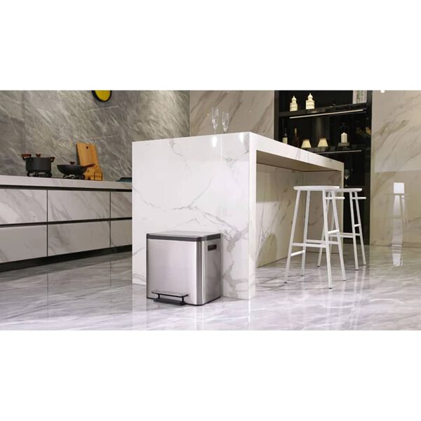 EKO Pedal Bin EcoCasa 30 L Matte Silver