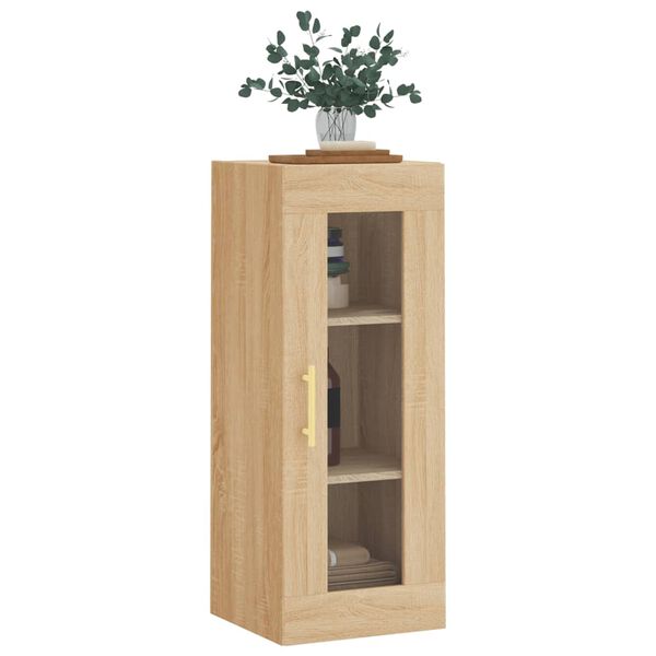 vidaXL Wall Mounted Cabinet Sonoma Oak 34.5x34x90 cm