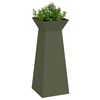 vidaXL Pillar Planter 2 pcs Olive 40 x 40 x 100 cm