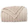 vidaXL Throw Blanket Beige 270 x 240 cm Fleece