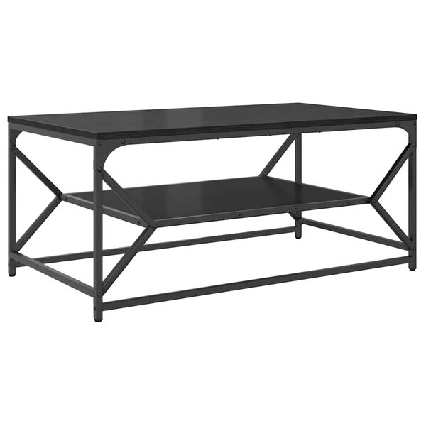 vidaXL Coffee Table Black Oak 90 x 50 x 40 cm