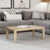 vidaXL Coffee Table Solid Brushed Acacia Wood 110x60x40 cm