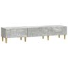 vidaXL TV Cabinet 147 x 34.5 x 30 cm Concrete Grey Engineered Wood