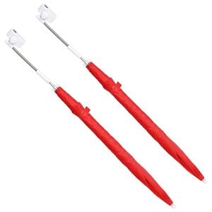 vidaXL Umbrella with Clamp 2 pcs Fire Brick Red &Oslash; 105 x 86 cm