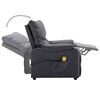 vidaXL Massage Chair Dark Grey Fabric