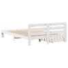 vidaXL Bed Frame without Mattress White 135x190 cm Double Solid Wood Pine