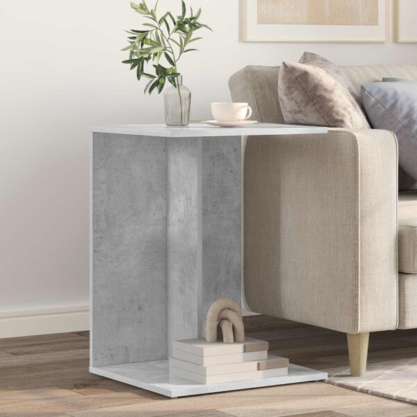 vidaXL Side Table Concrete Grey 45 x 40 x 62.5 cm Engineered Wood