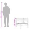 vidaXL Garden Corner Sofas 2 pcs White Solid Pinewood