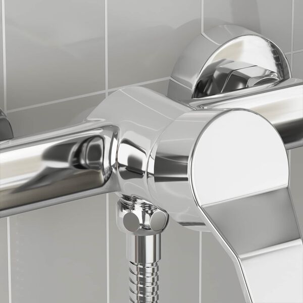 vidaXL Shower Mixer Tap Chrome G 1 / 2 inches Brass