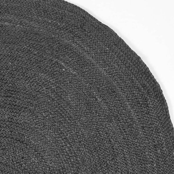 LABEL51 Carpet Jute Round 180x180 cm XXL Anthracite